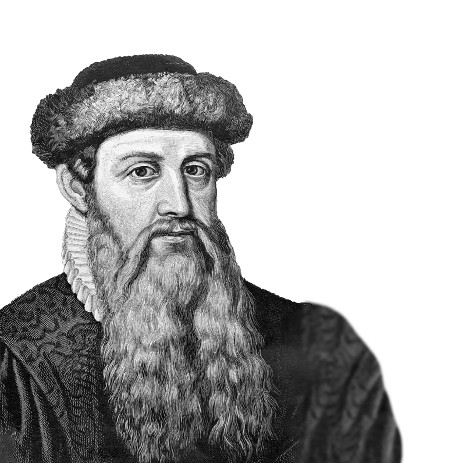 Portrait photo of Johannes Gutenberg